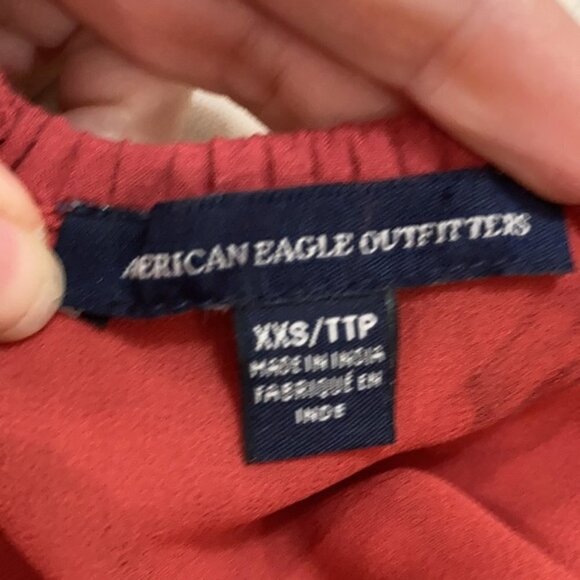 AMERICAN Eagle Red Embroidered Cami Tank Dress - Picture 14 of 15